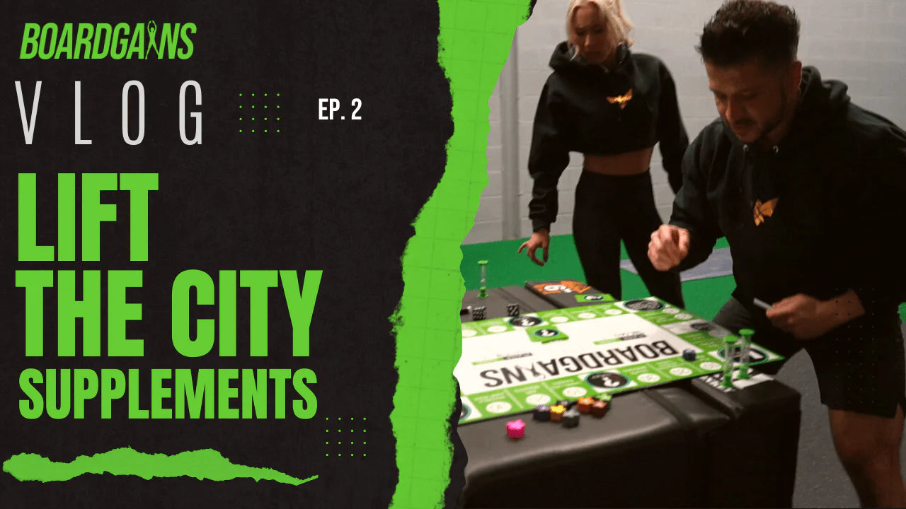 BG Vlog Ep 2: Lift The City Supplements Play Boardgains Fitness Game!